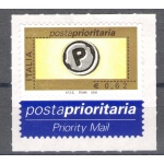 2002 Repubblica Posta Prioritaria 0.62 cent giallo nero grigio n° 2633 MNH**