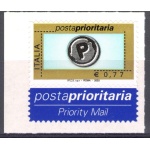 2003 Repubblica Posta Prioritaria 0.77 € celeste oro nero grigio n° 2765 MNH**