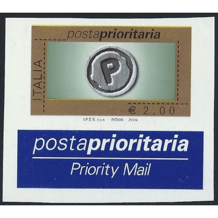 2004 Repubblica Posta Prioritaria 2 € non dentellato n° 2809 Ba MNH**