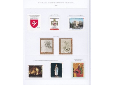 2008 SMOM - francobolli nuovi , Annata completa , 41 valori + 3 Foglietti - MNH**