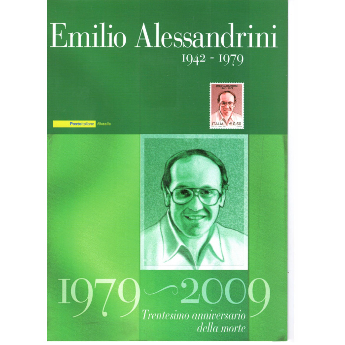 2009 Italia - Repubblica , Folder - Emilio Alessandrini n° 208  MNH**