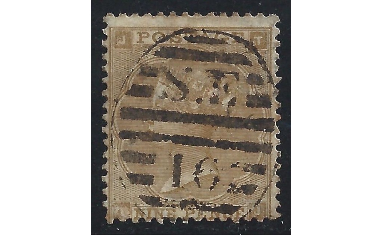 1862 GRAN BRETAGNA - n° 23 9p. giallo bistro USATO