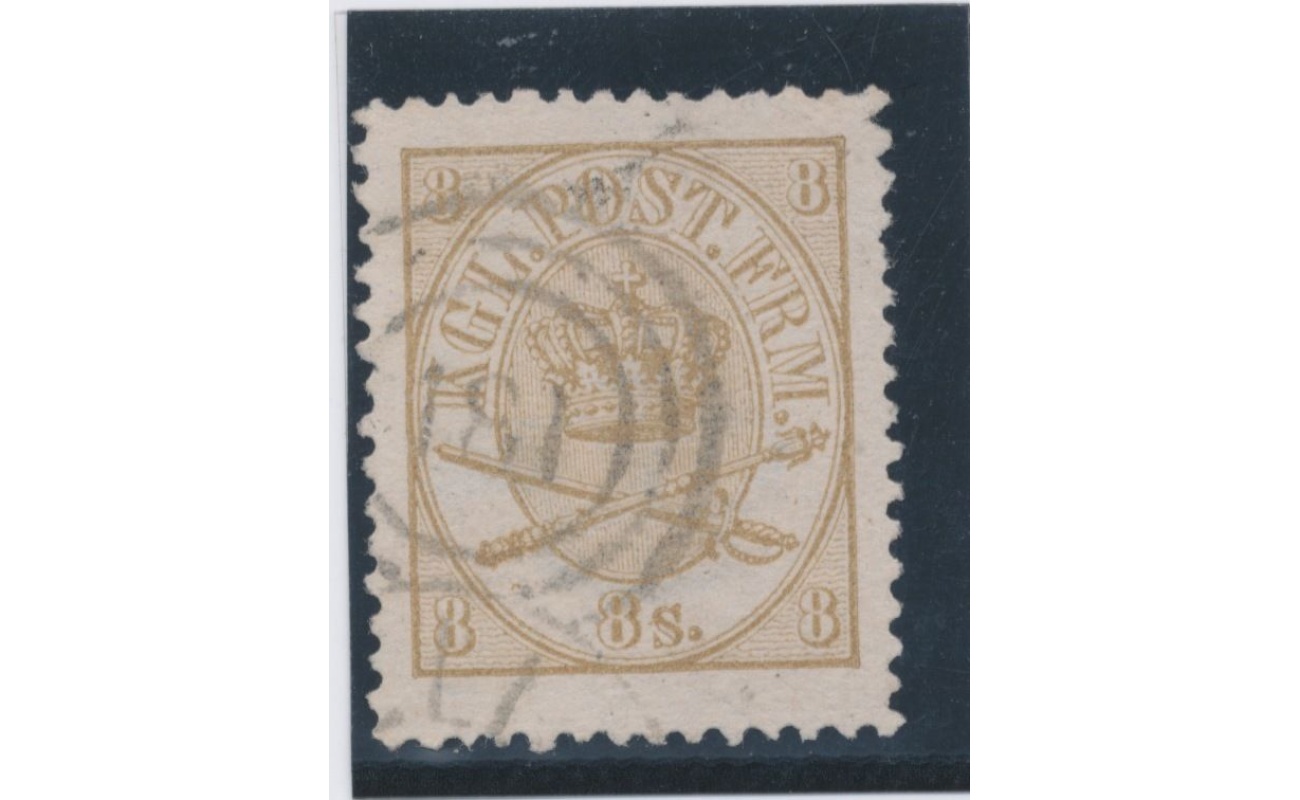 1864/70 Danimarca/Denmark - n° 14 bistro 8s  Usato