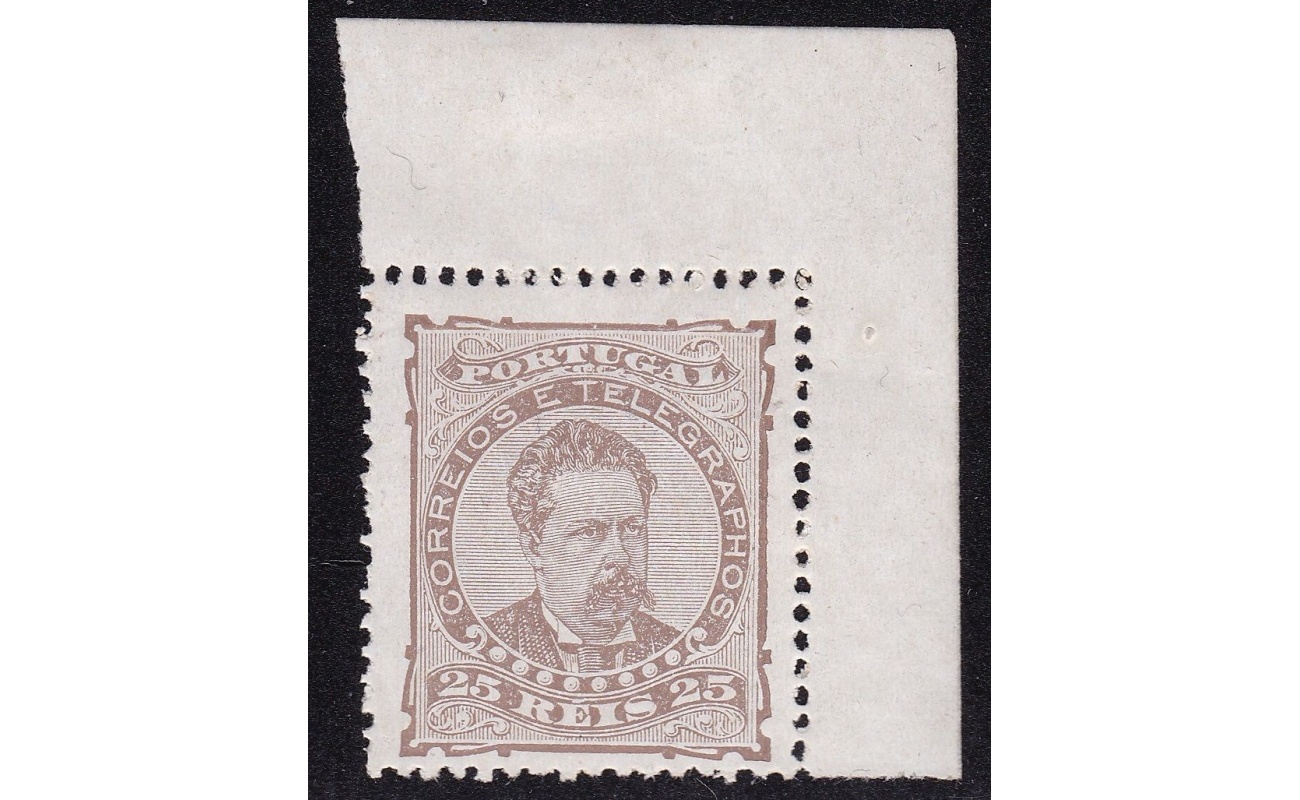 1882-87 Portogallo  - Yvert n. 59  25 reals bruno  MNH**