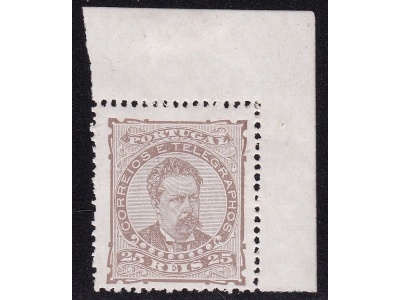 1882-87 Portogallo  - Yvert n. 59  25 reals bruno  MNH**