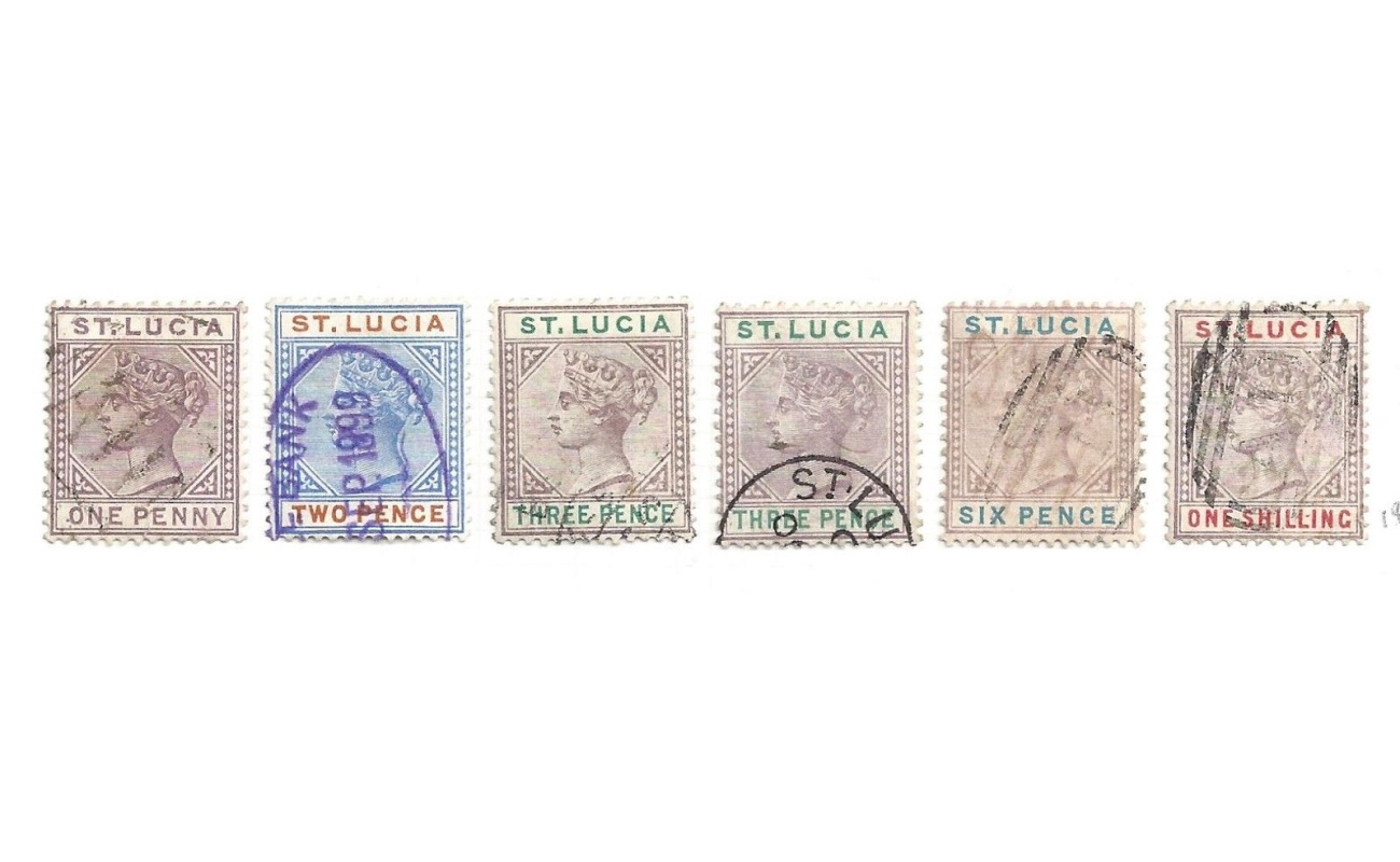 1886-87 ST. LUCIA - SG n° 39/42  4 values USED