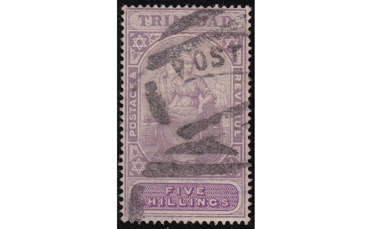1901 TRINIDAD, SG n° 132  5s. lilac and mauve USED