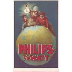 1910 Philips - Cartolina Pubblicitaria 1/2 Watt - nuova
