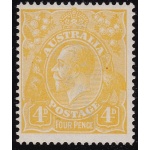 1915 AUSTRALIA - Yvert 27a  4d. giallo  MNH/** Certificato Raybaudi