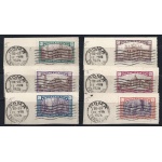 1924 REGNO D'ITALIA , n° 169/174  Anno Santo 6 valori  su frammento , Usati