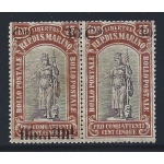 1924 SAN MARINO, n° 103a COPPIA Pro Combattenti sovr. MNH/** RARA VARIETA'