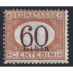 1925  LIBIA, Segnatasse n° 11 , 60 cent arancio e bruno,  MNH/**