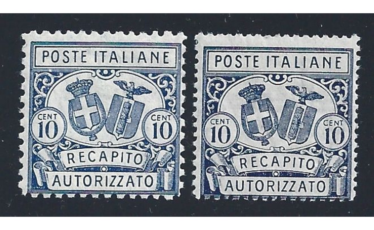1928  Italia  -  Recapito Autorizzato RA n. 1/2  2 valori  MNH**
