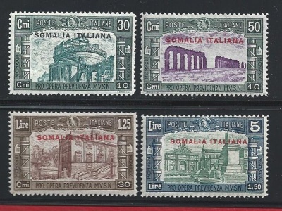 1930 SOMALIA, n° 140/143 , Milizia III, 4 valori  MLH*