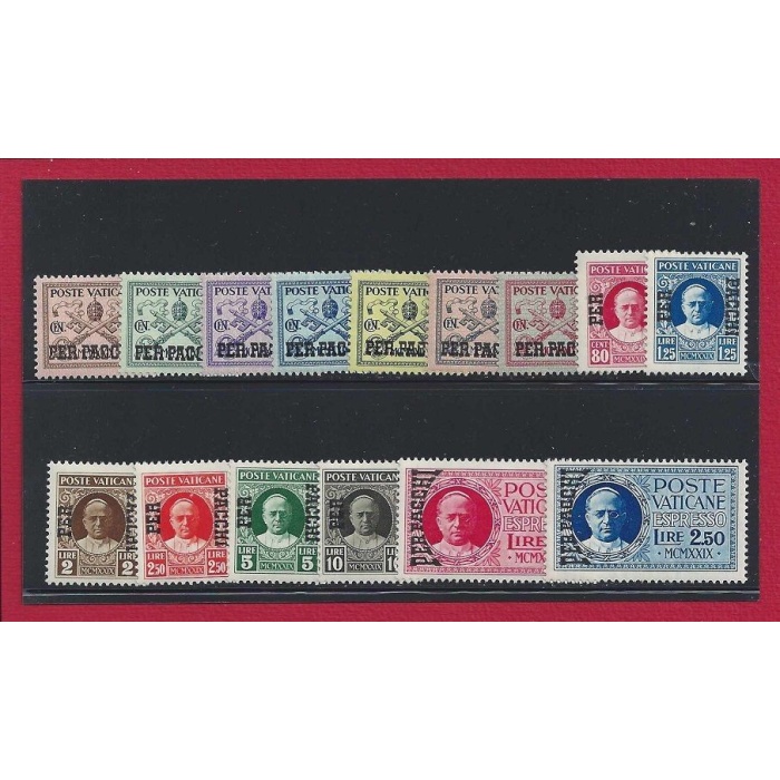 1931 VATICANO, francobolli nuovi , Pacchi Postali , n. 1/15 , MNH**