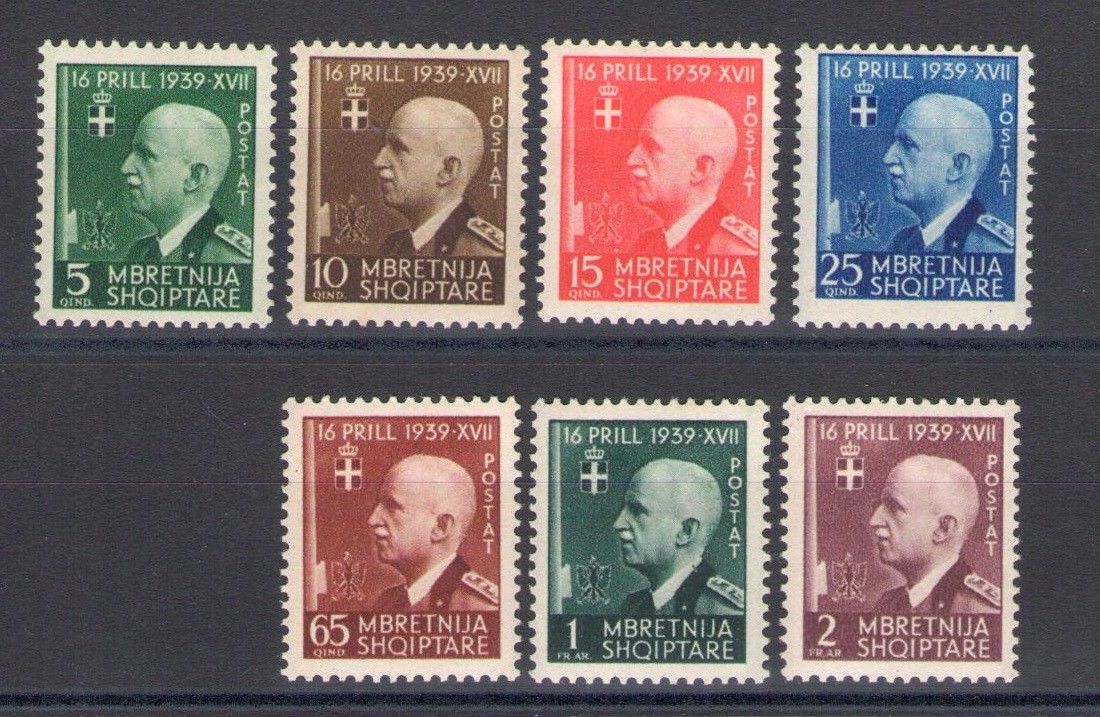 1942 ALBANIA - Occupazione Italiana, Unione Italo Albanese n. 30/36 - MNH**