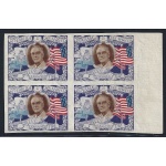 1947 SAN MARINO, n° 303b Presidente Roosevelt MNH/**  QUARTINA BORDO DI FOGLIO