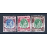 1948-52 Singapore - SG 13/15 Giorgio VI alti valori MNH** GOMMA INTEGRA