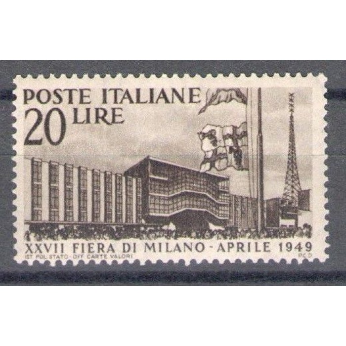 1949 Italia - Repubblica - 27  Fiera di Milano , 1 valore  n. 598 - MNH**