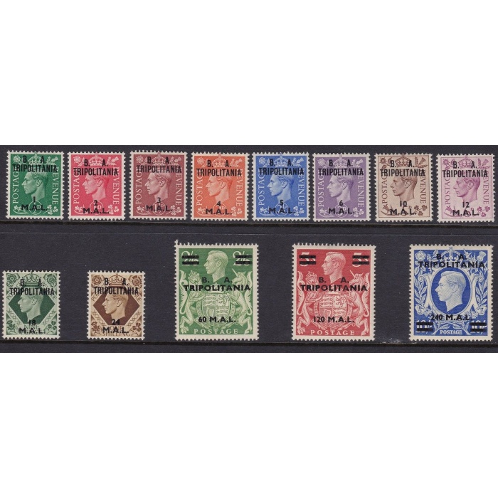 1950 BA TRIPOLITANIA, SG T 14/26  13 valori  MNH/**