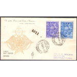 1950 REPUBBLICA  "Venetia Club" Anno Santo n° 58 viaggiata in USA con annulli