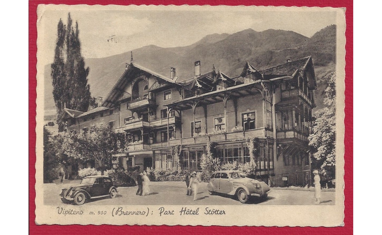 1951 Cartolina Hotel Stotter di Vipiteno VIAGGIATA
