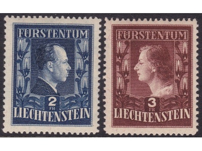 1951 Liechtenstein, n° 266/267 serie di 2 valori MNH/**
