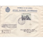 1952 SAN MARINO - n° 475 Panorama 500 Lire  su BUSTA PRIMO GIORNO