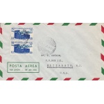 1952 TRIESTE A - n° 155 coppia su busta per gli Stati Uniti