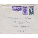 1953 TRIESTE A - Affrancatura multipla su Lettera via aerea per l'estero