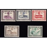 1955  AUSTRIA  n. 845/849  5 valori  MNH/**