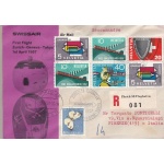 1957 SVIZZERA - SWISSAIR FIRST FLIGHT ZURICH-GENEVA-TOKYO