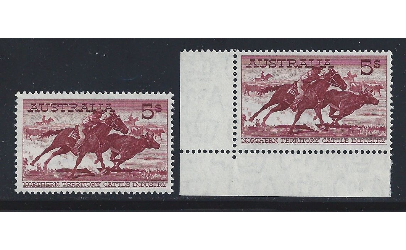 1961-64 AUSTRALIA, n 274-274a - Allevatori carta crema-carta bianca - MNH**