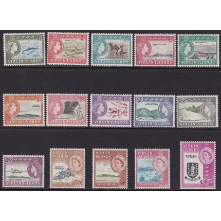 1964-68 BRITISH VIRGIN ISLANDS - SG n° 178/192  15 valori  MLH/MNH */**