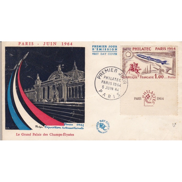 1964 Francia  n° 1422 PHILATEC BUSTA PRIMO GIORNO