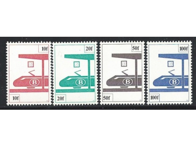 1982 Belgio - Pacchi Postali Treni n. 455/458 - 4 valori - MNH**