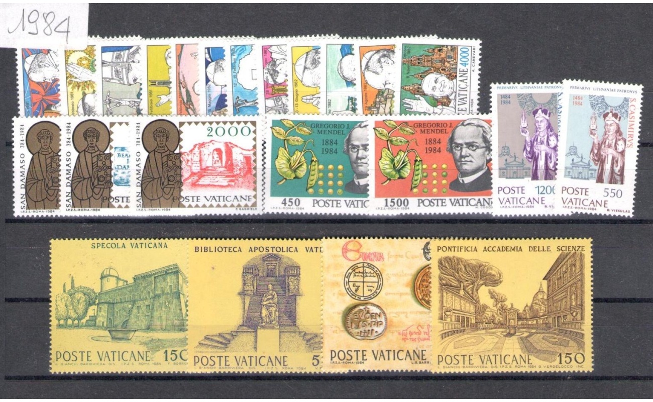 1984 Vaticano, francobolli nuovi , Annata completa  23 valori MNH**