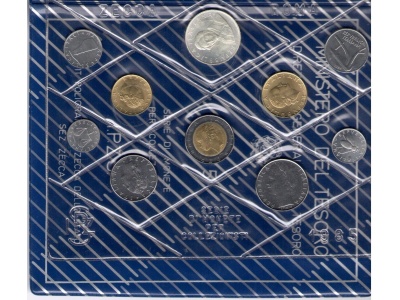 1985 Italia -  Monetazione divisionale Annata completa 10 val. FDC