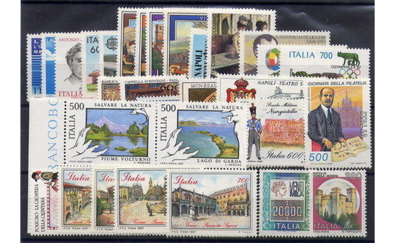 1987 Italia - Repubblica , Annata Completa 32 valori , francobolli nuovi , MNH**