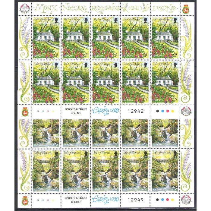 1999 EUROPA CEPT Man 2 Minifogli da 10 valori MNH**