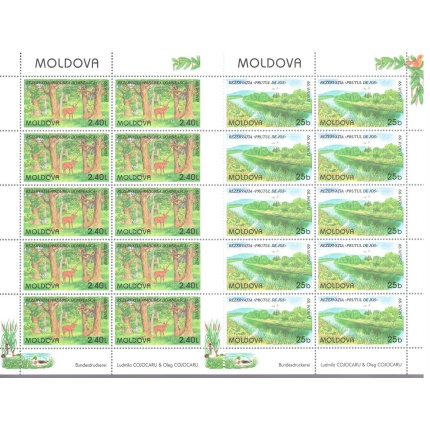 1999 EUROPA CEPT Moldavia/Moldova 2 Minifogli 10 val "Parchi Naturali"  MNH**