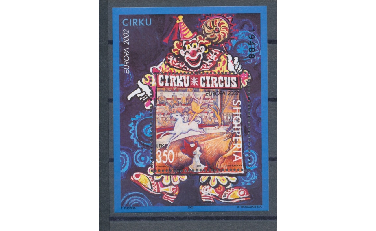 2002 EUROPA CEPT Albania Foglietto /Sheet "Il Circo" MNH**