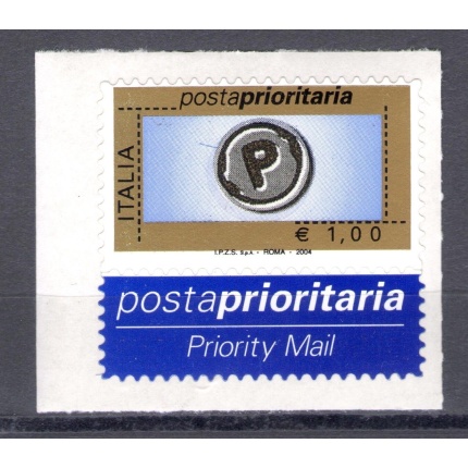 2004 Repubblica Posta Prioritaria 1 € blu oro nero giallo n° 2842 MNH**