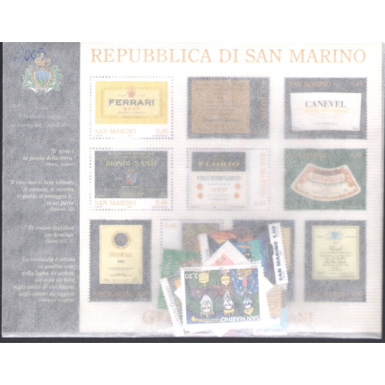 2005 San Marino, francobolli nuovi , Annata Completa , 44 valori + 2 Foglietti - MNH**