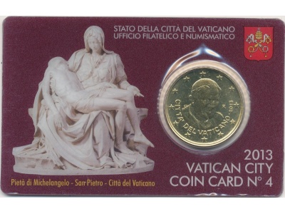 2013 Vaticano , Coin Card n. 4 - 50 cent - FDC