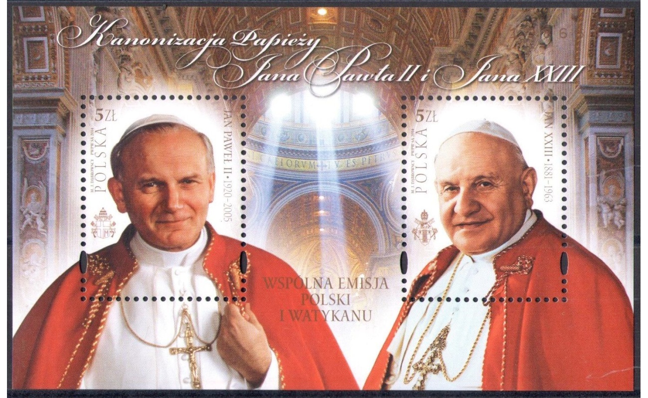 2014 Polonia ,  Canonizzazione due Papi Congiunta  MNH **