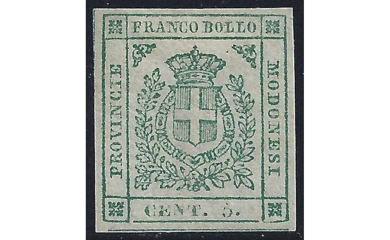 1859 Modena Governo Provvvisorio, n. 12  Firma Bolaffi MLH* - Certificato Cilio