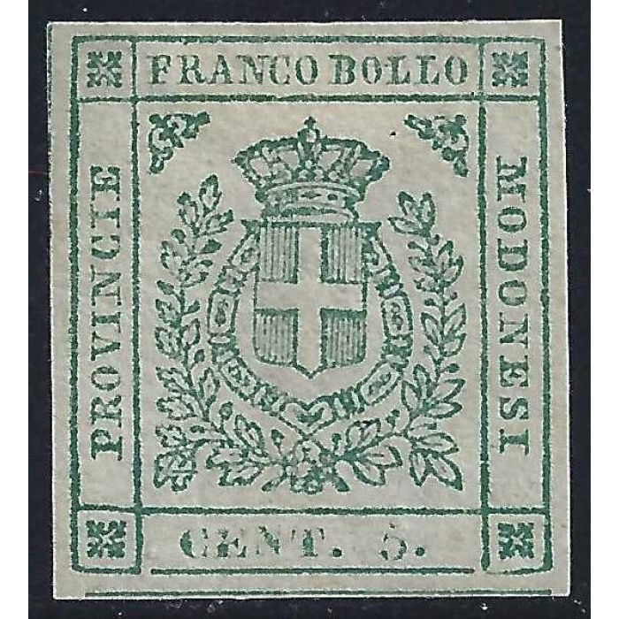 1859 Modena Governo Provvvisorio, n. 12  Firma Bolaffi MLH* - Certificato Cilio