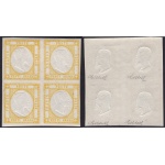 1861 PROVINCE NAPOLETANE, n° 23 20 grana giallo MNH/** QUARTINA