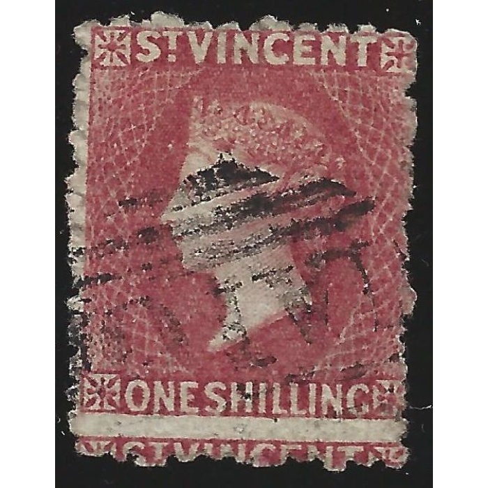 1877 ST. VINCENT - SG n° 17 1sh. deep rose-red USATO